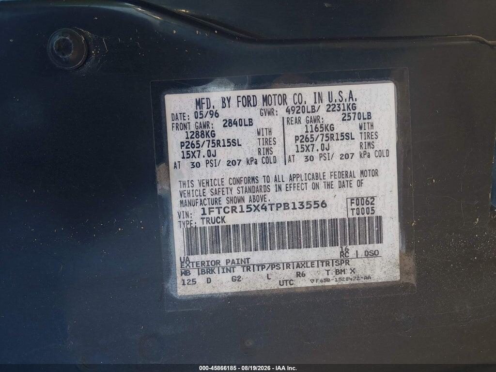 1FTCR15X4TPB13556 1996 FORD RANGER photo no. 9