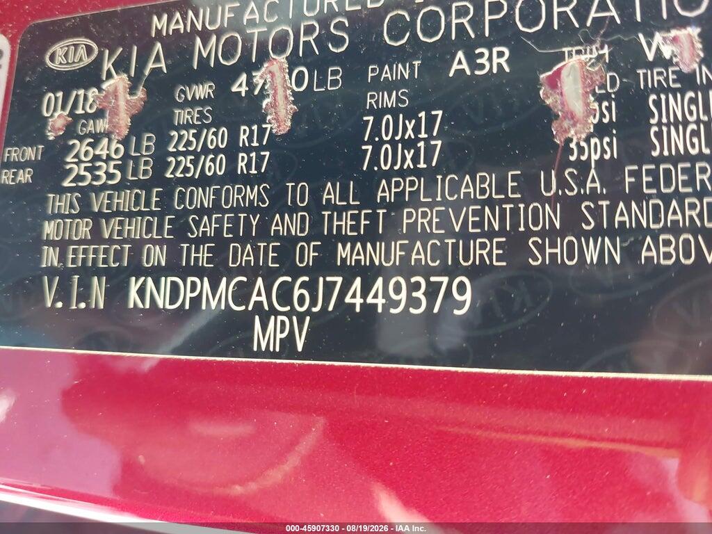 KNDPMCAC6J7449379 2018 KIA SPORTAGE photo no. 9