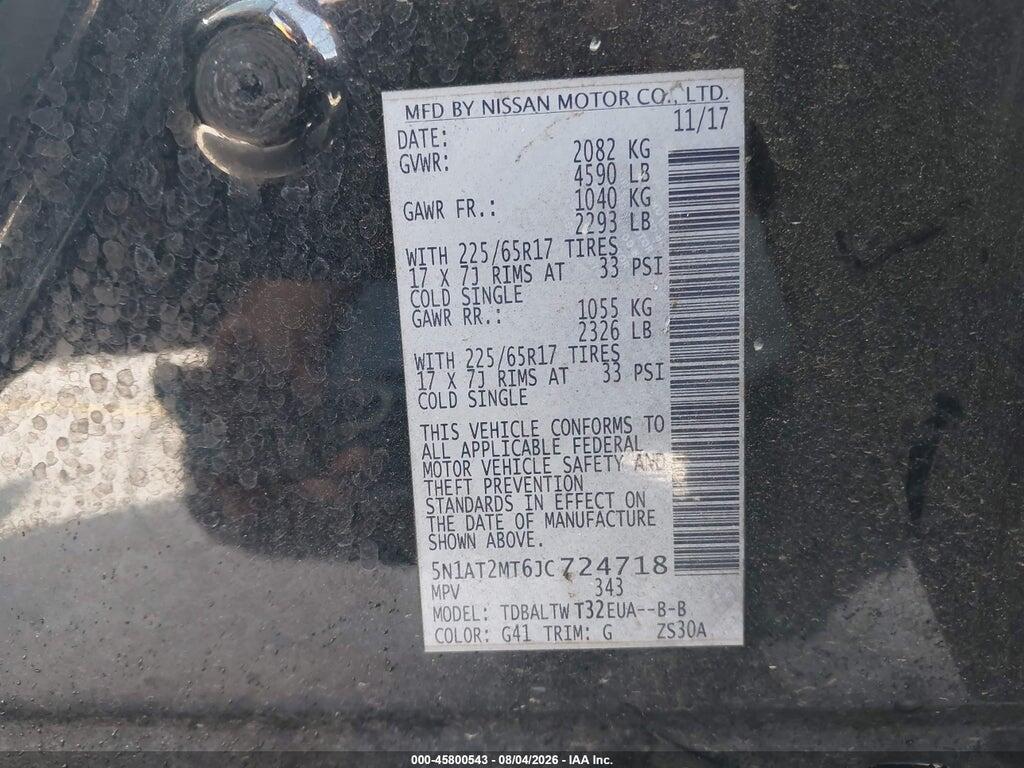5N1AT2MT6JC724718 2018 NISSAN ROGUE photo no. 9