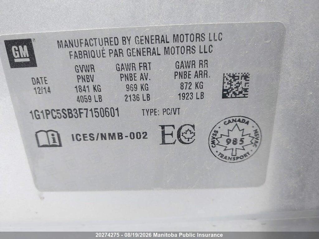 1G1PC5SB3F7150601 2015 CHEVROLET CRUZE photo no. 7