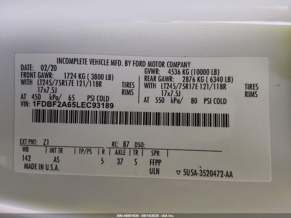 1FDBF2A65LEC93189 2020 FORD F-250 photo no. 9
