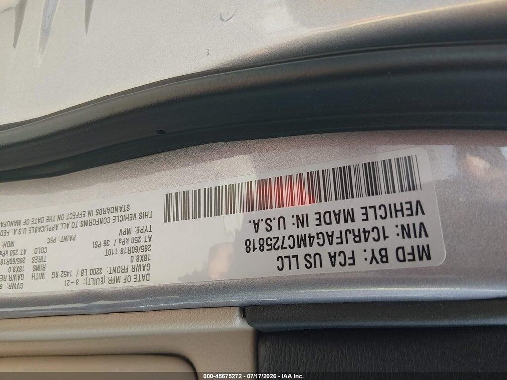1C4RJFAG4MC725818 2021 JEEP GRAND CHEROKEE photo no. 9