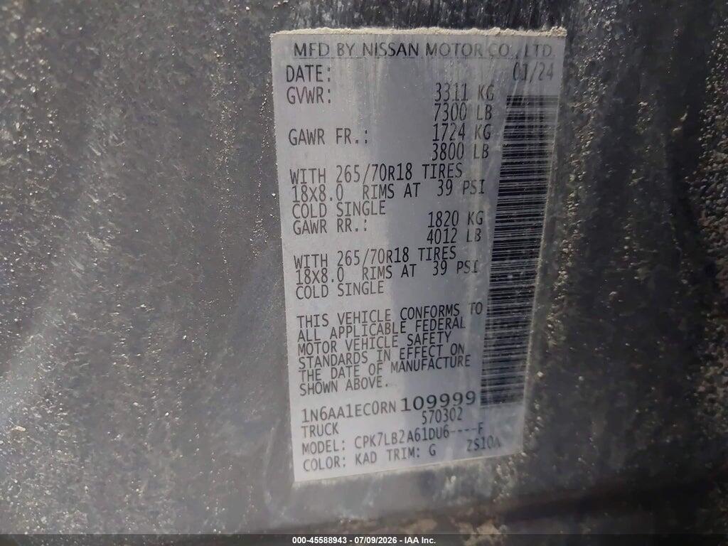 1N6AA1EC0RN109999 2024 NISSAN TITAN photo no. 9