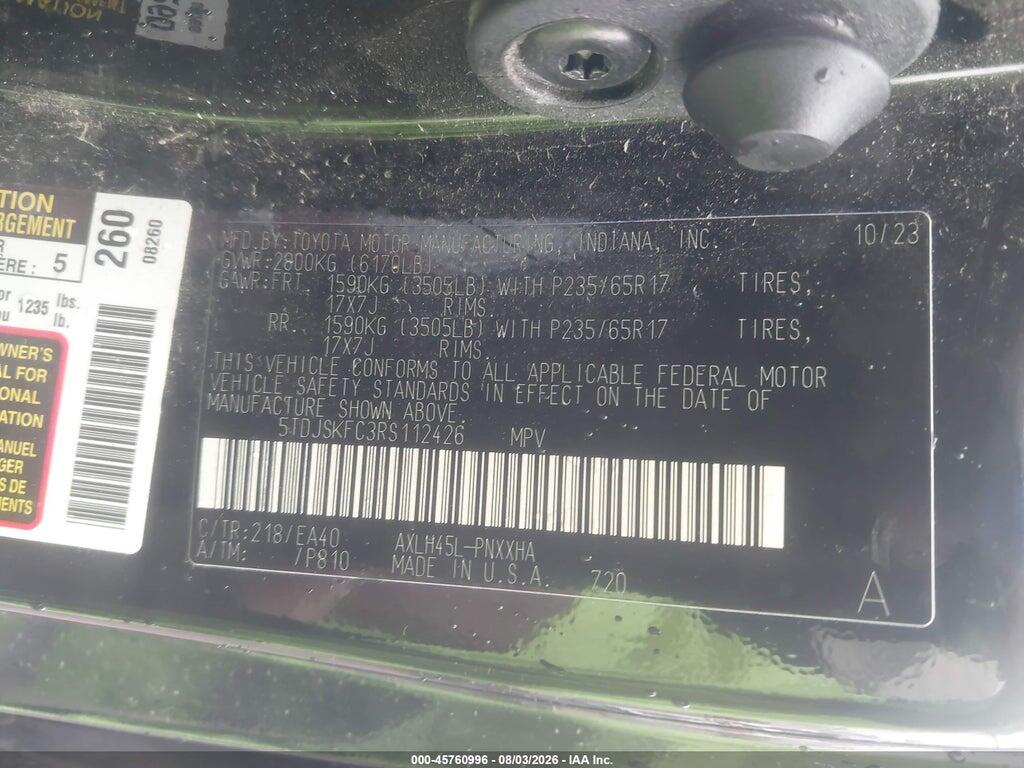 5TDJSKFC3RS112426 2024 TOYOTA SIENNA photo no. 9