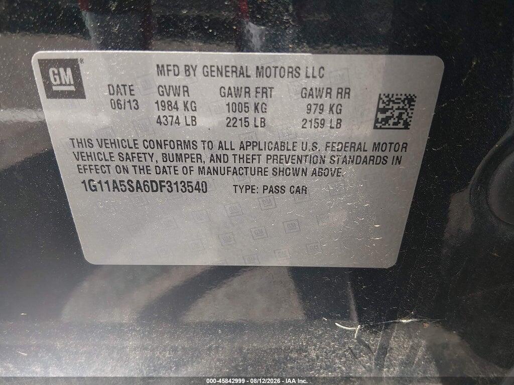 1G11A5SA6DF313540 2013 CHEVROLET MALIBU photo no. 9