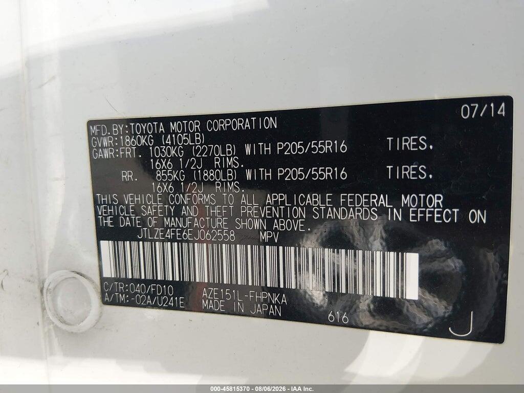 JTLZE4FE6EJ062558 2014 SCION XB photo no. 9