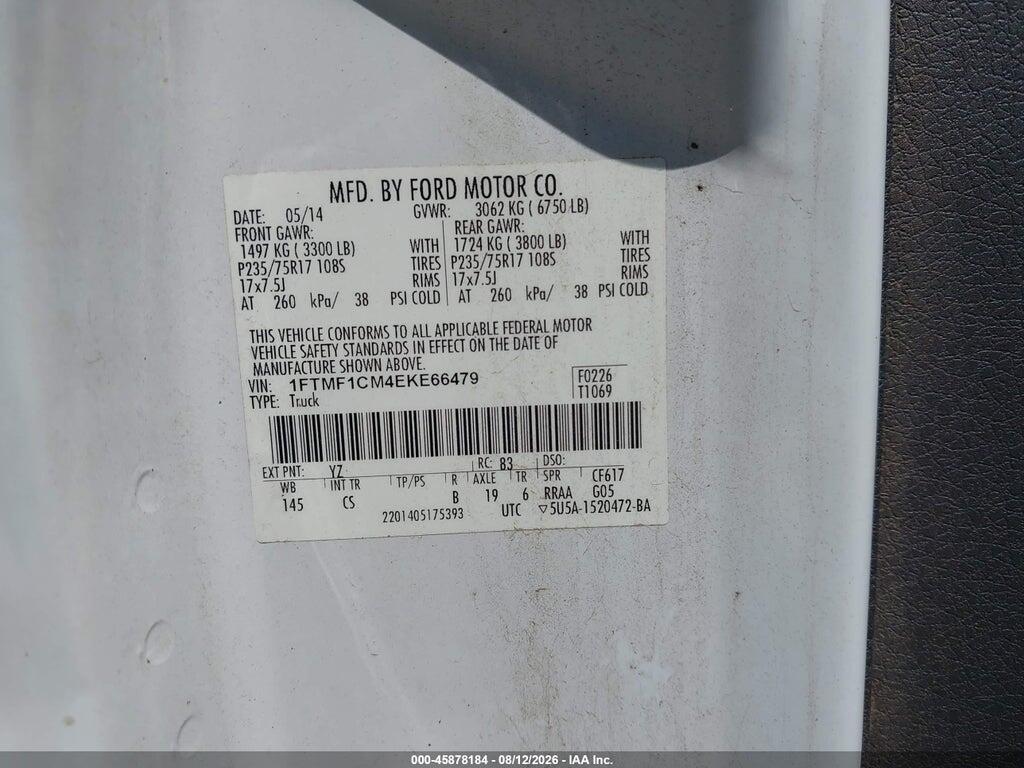 1FTMF1CM4EKE66479 2014 FORD F-150 photo no. 9