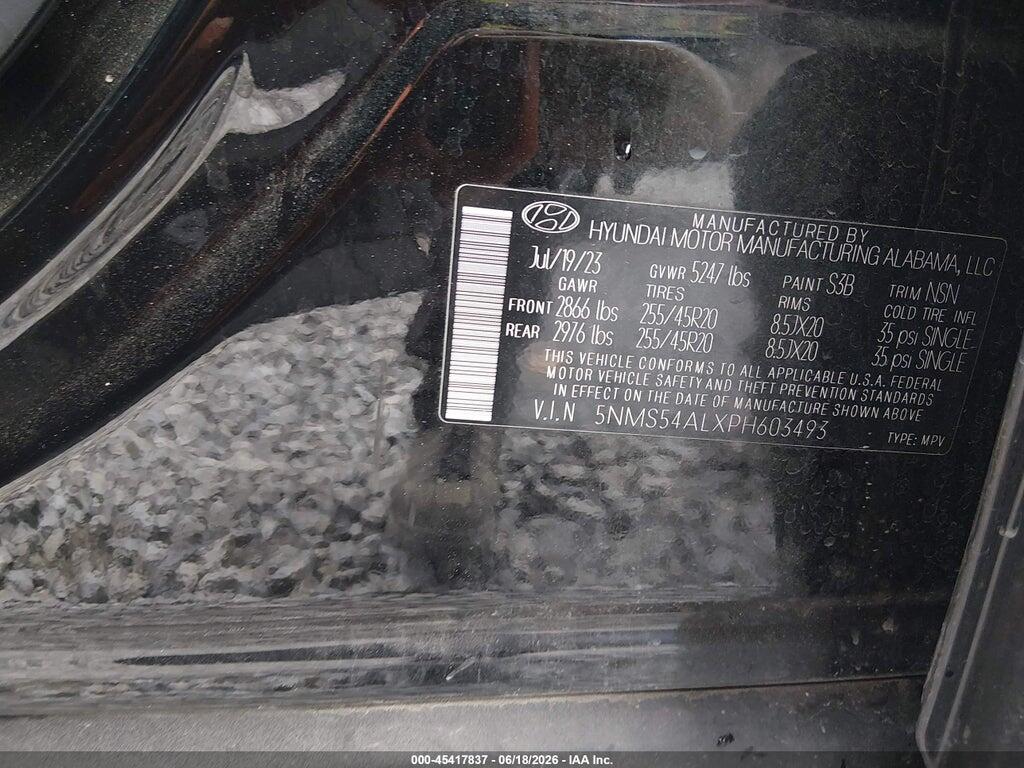 5NMS54ALXPH603493 2023 HYUNDAI SANTA FE photo no. 9