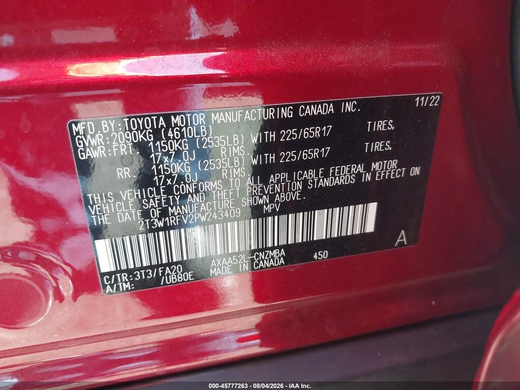 2T3W1RFV2PW243409 2023 TOYOTA RAV4 photo no. 9