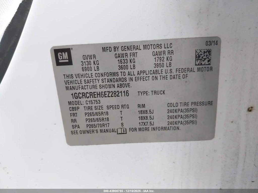 1GCRCREH6EZ282116 2014 CHEVROLET SILVERADO 1500 photo no. 9