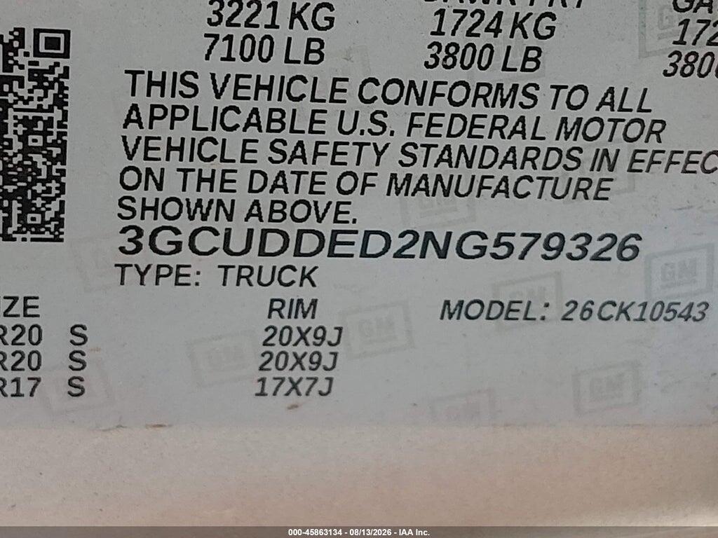 3GCUDDED2NG579326 2022 CHEVROLET SILVERADO 1500 photo no. 9