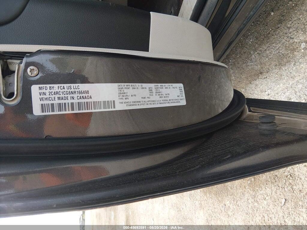 2C4RC1CG6NR166498 2022 CHRYSLER VOYAGER photo no. 9