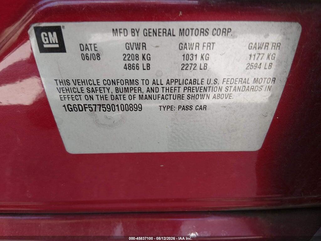 1G6DF577590100899 2009 CADILLAC CTS photo no. 9