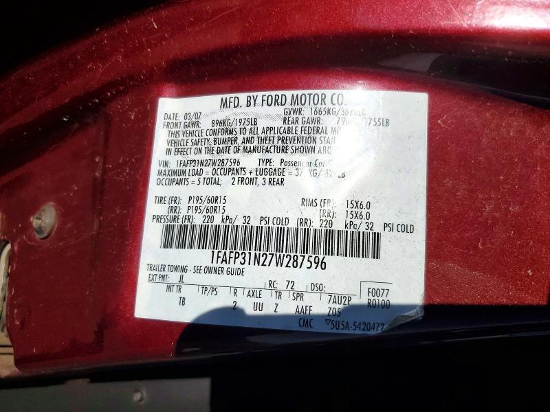 2007 FORD FOCUS ZX3 — Фото 12 из 12