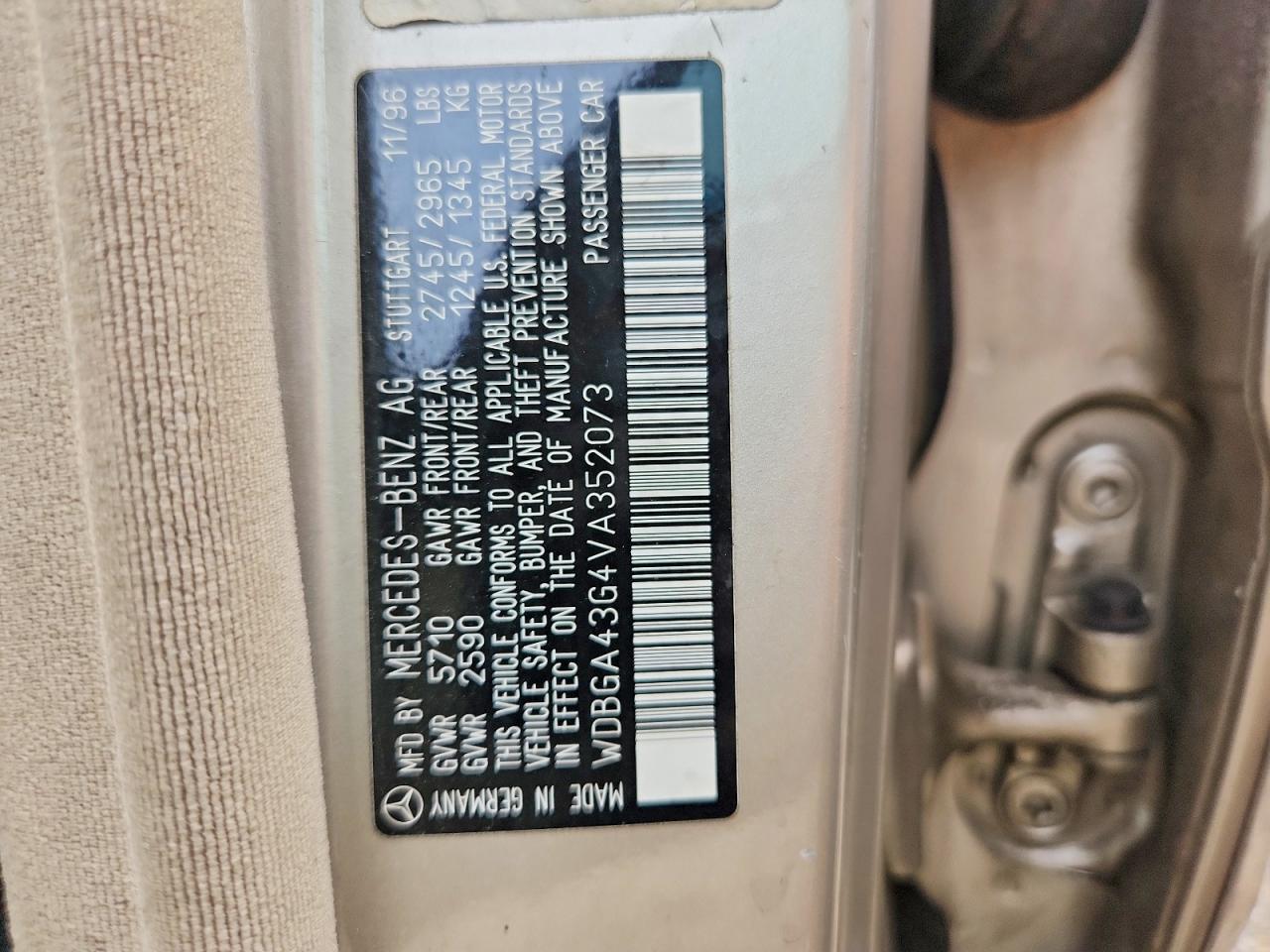 1997 MERCEDES-BENZ S 420 — Фото 12 из 12