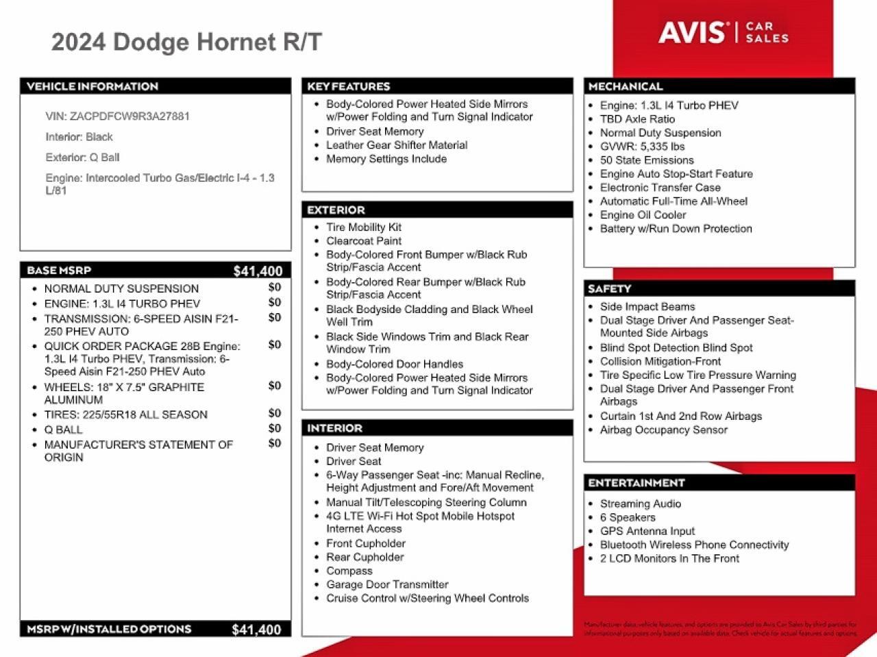 2024 DODGE HORNET R/T — Фото 13 из 14