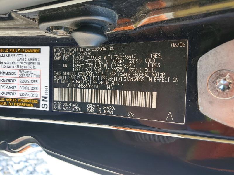 2006 TOYOTA 4RUNNER SR5 — Фото 12 из 12