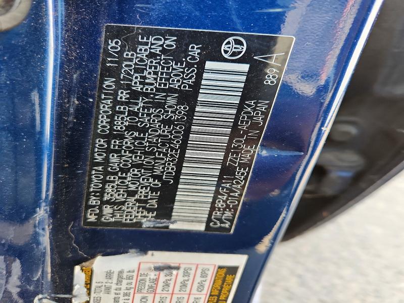 2006 TOYOTA COROLLA CE — Фото 12 из 12