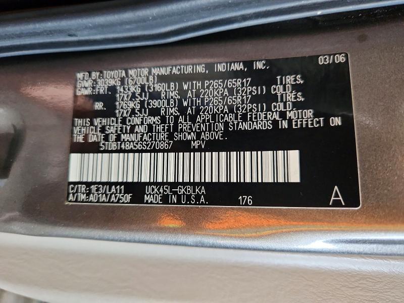 2006 TOYOTA SEQUOIA LIMITED — Фото 13 из 13