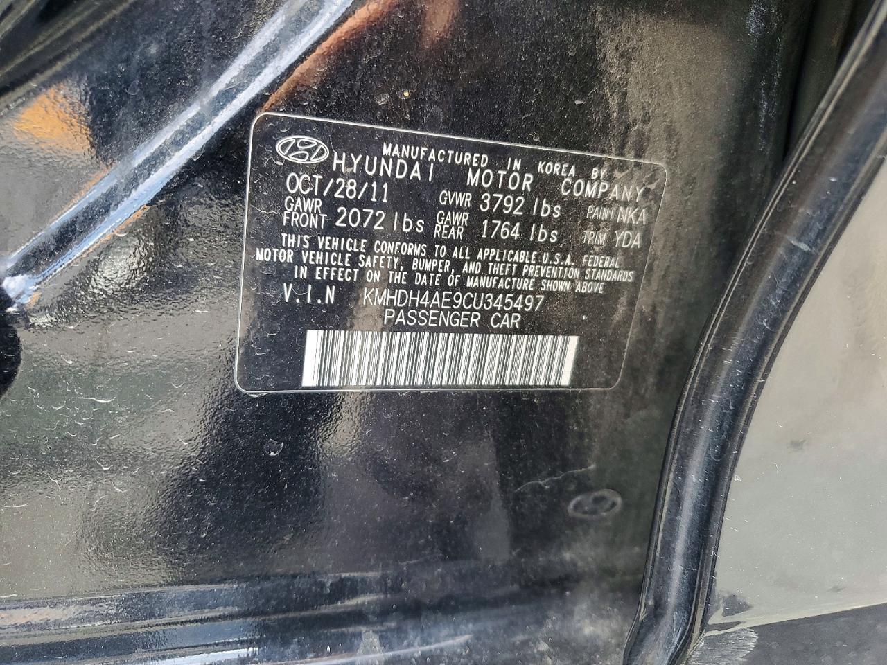 2012 HYUNDAI ELANTRA GLS — Фото 12 из 12