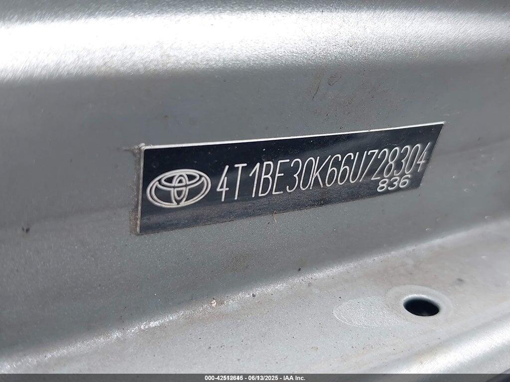 4T1BE30K66U728304 2006 TOYOTA CAMRY photo no. 9