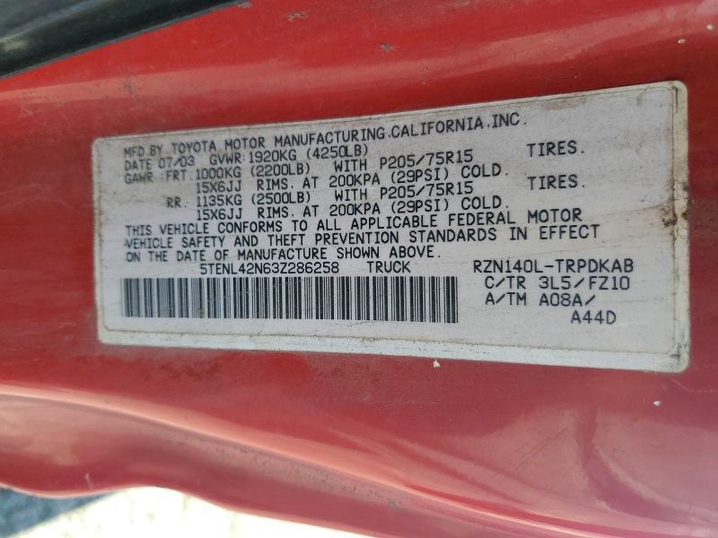 2003 TOYOTA TACOMA BASE — Фото 12 из 12