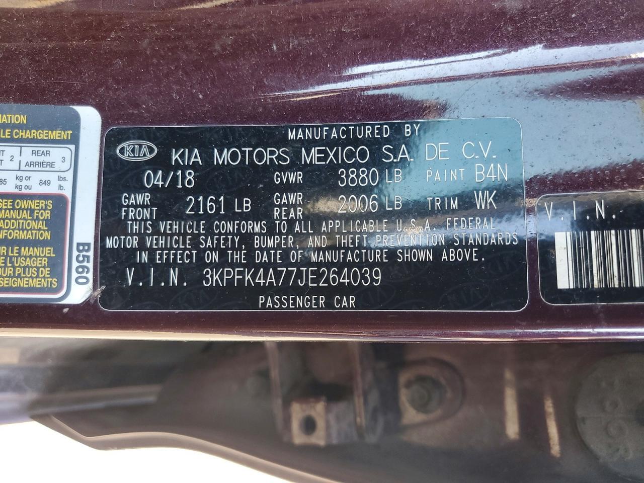 2018 KIA FORTE LX — Фото 12 из 12