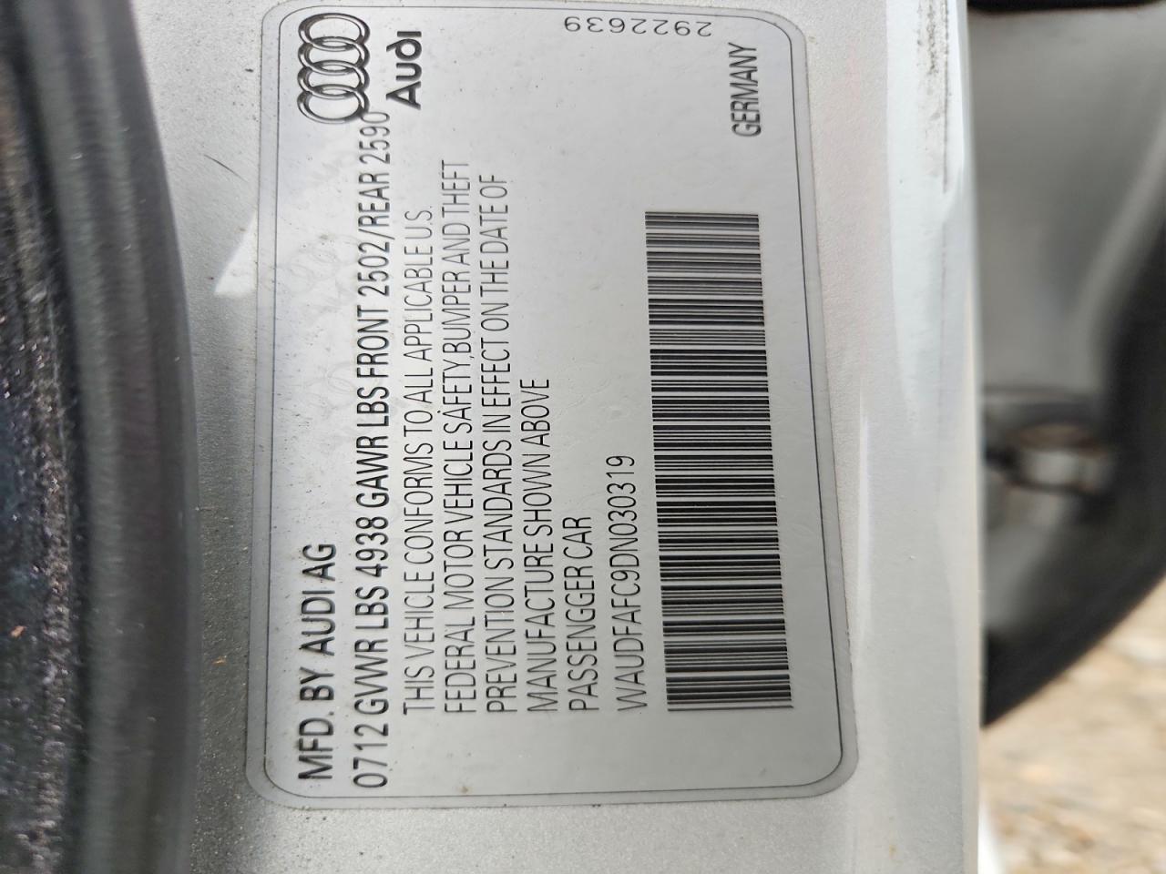 2013 AUDI A6 PREMIUM PLUS — Фото 12 из 12