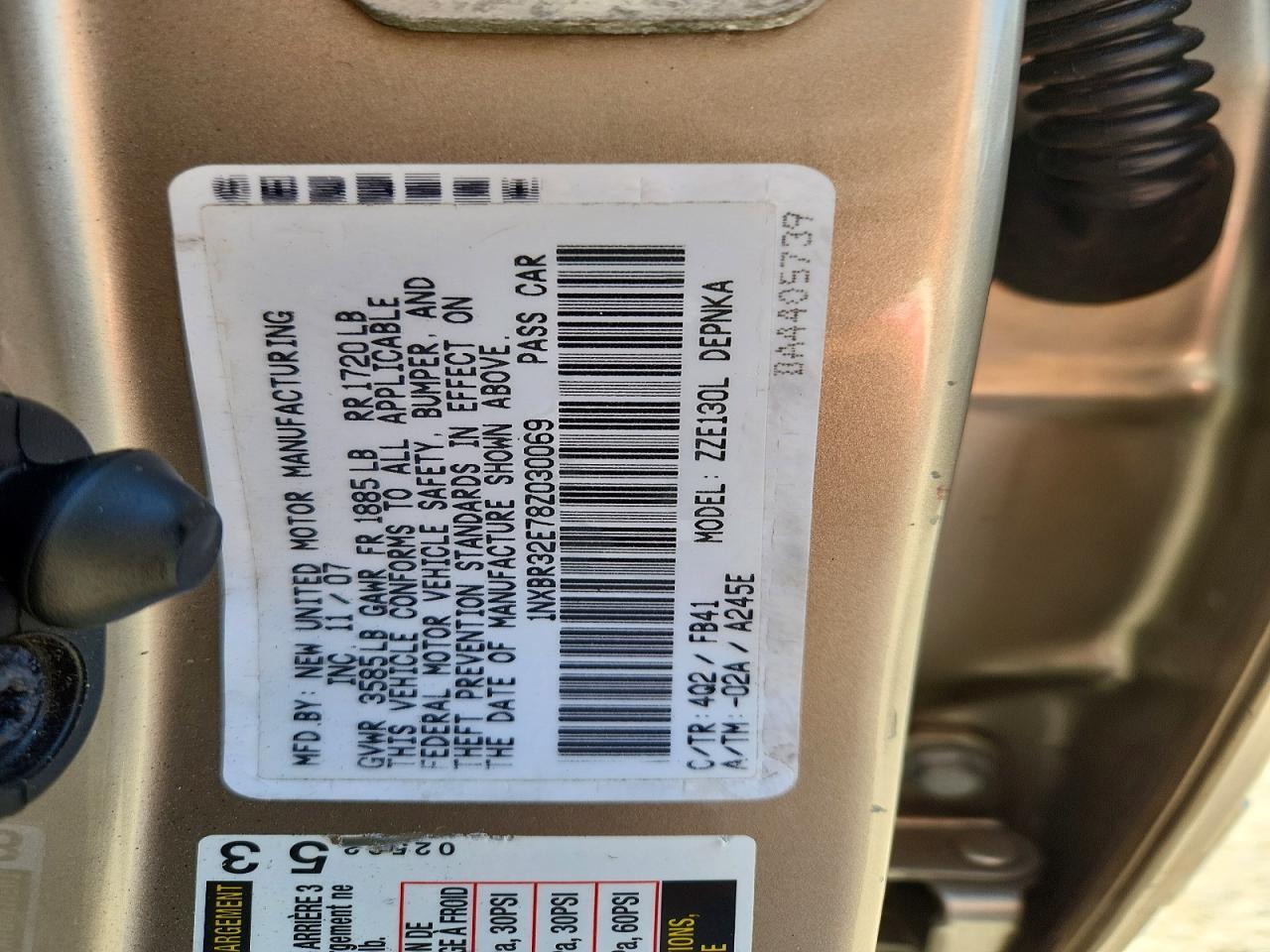 2008 TOYOTA COROLLA CE — Фото 12 из 12