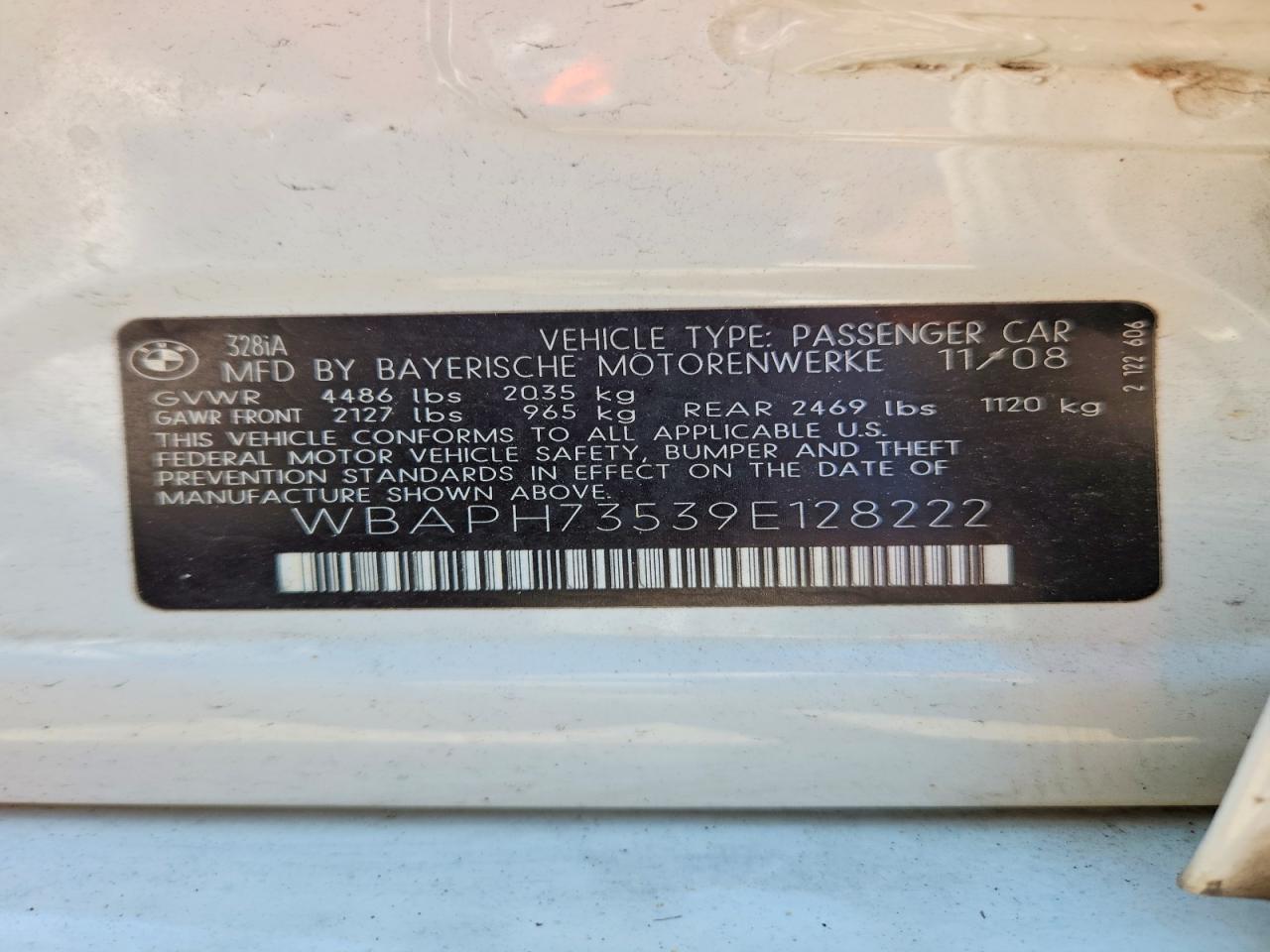 WBAPH73539E128222 2009 BMW 328 photo no. 12