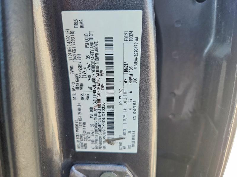 1FMCU9GX1DUD70330 2013 FORD ESCAPE photo no. 12
