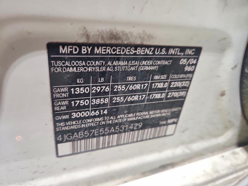 2005 MERCEDES-BENZ ML 350 — Фото 13 из 13
