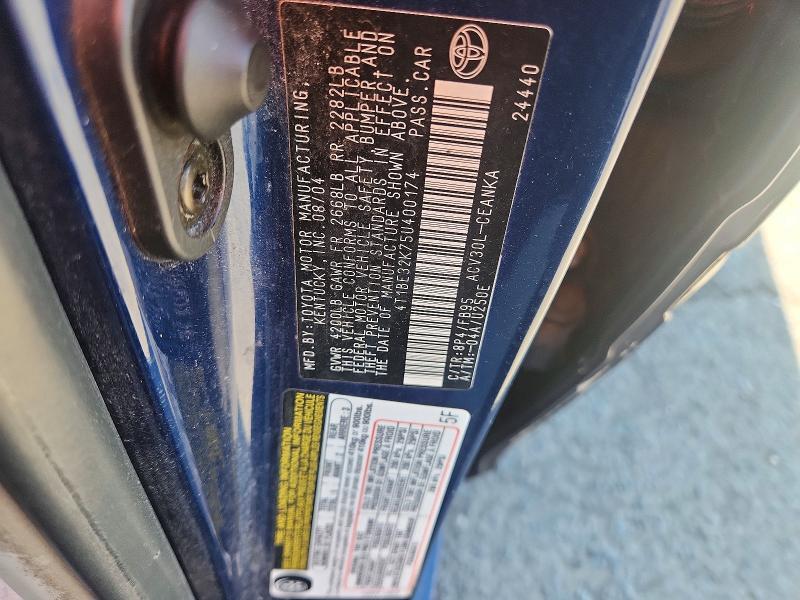 2005 TOYOTA CAMRY LE — Фото 12 из 12