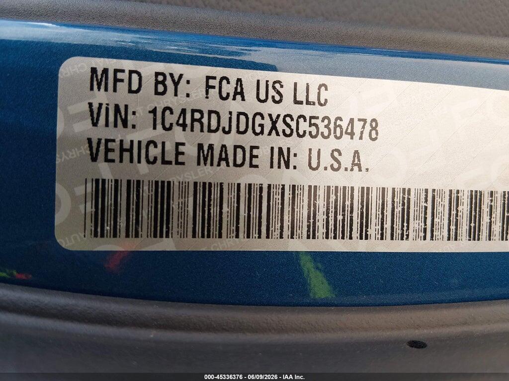 1C4RDJDGXSC536478 2025 DODGE DURANGO photo no. 9