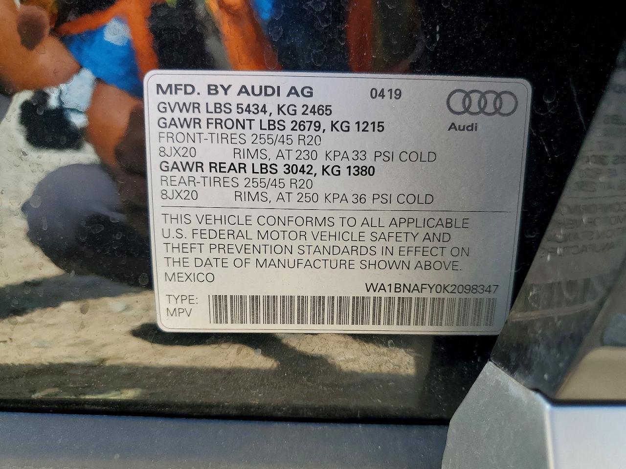 2019 AUDI Q5 PREMIUM PLUS — Фото 13 из 13