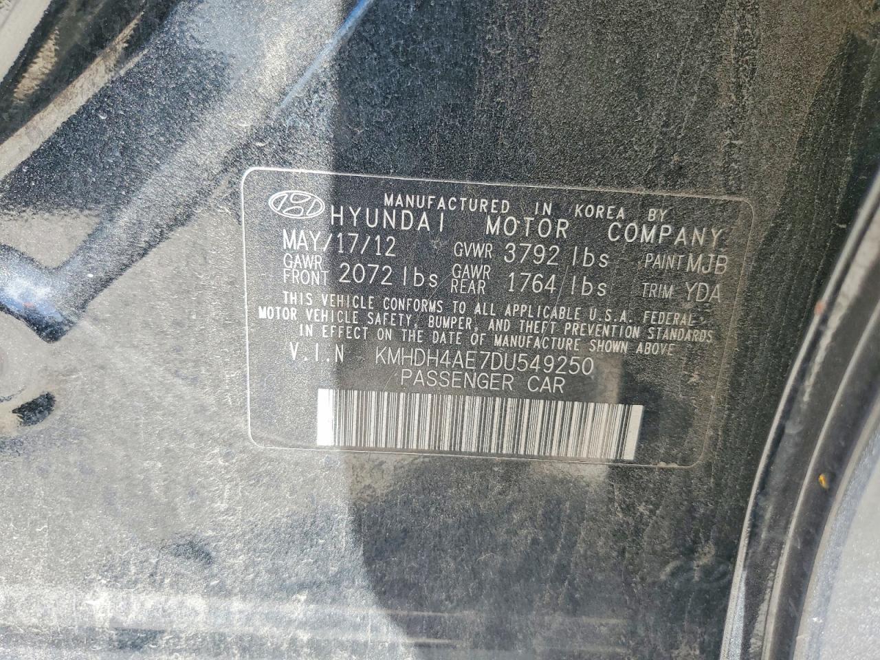 2013 HYUNDAI ELANTRA GLS — Фото 12 из 12