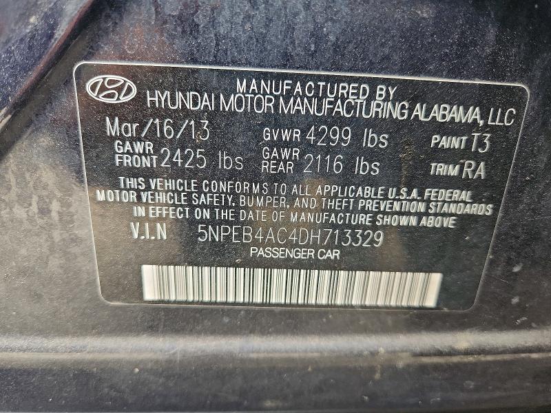 2013 HYUNDAI SONATA GLS — Фото 12 из 12