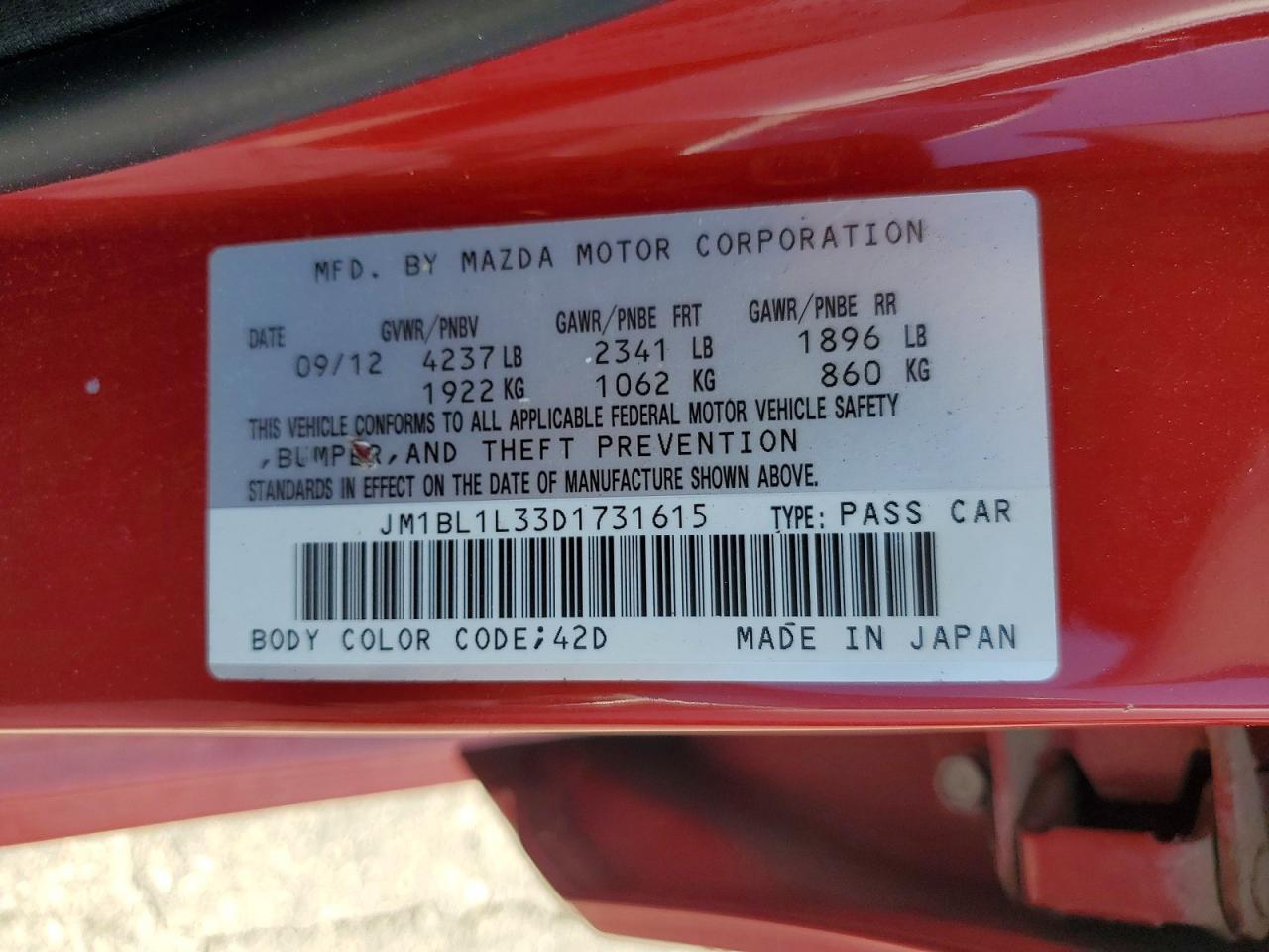 2013 MAZDA MAZDA3 HATCHBACK — Фото 12 из 12