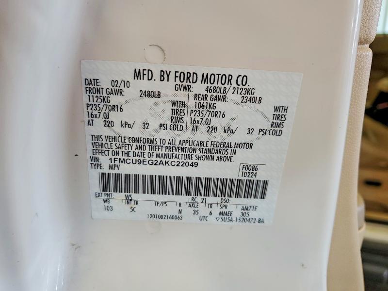 2010 FORD ESCAPE LIMITED — Фото 13 из 13