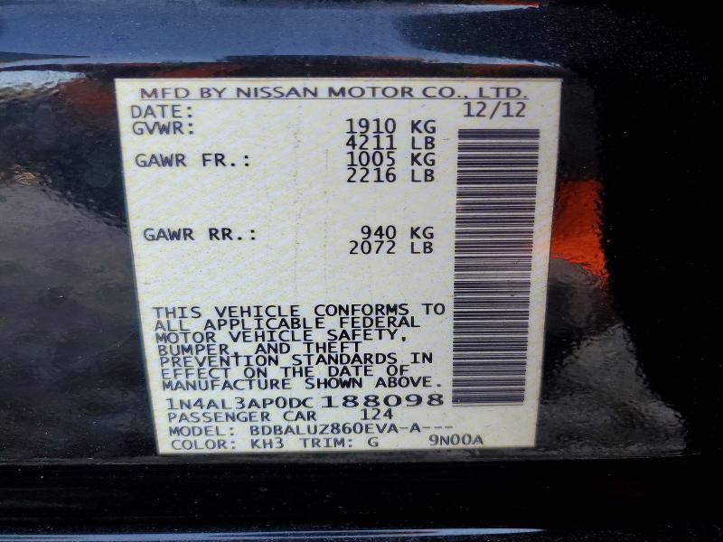 2013 NISSAN ALTIMA 2.5 — Фото 12 из 14