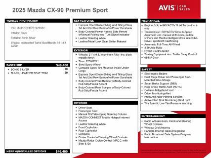 2025 MAZDA CX-90 PREMIUM SPORT — Фото 13 из 14