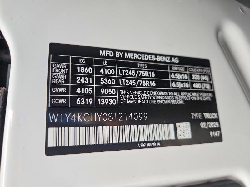 2025 MERCEDES-BENZ SPRINTER 2500 DELIVERY VAN — Фото 14 из 14