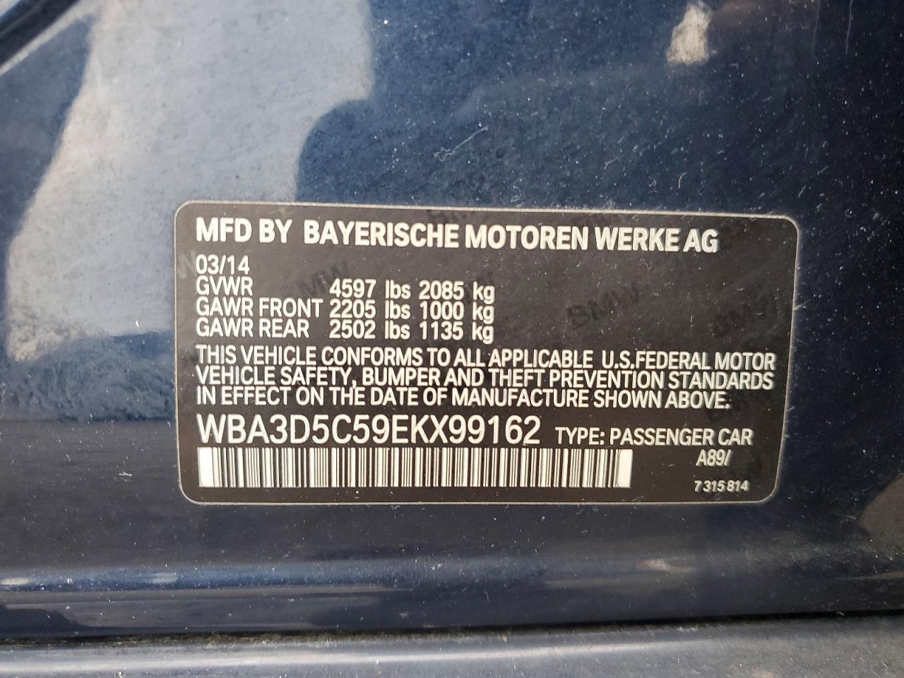 2014 BMW 328 D XDRIVE — Фото 12 из 12