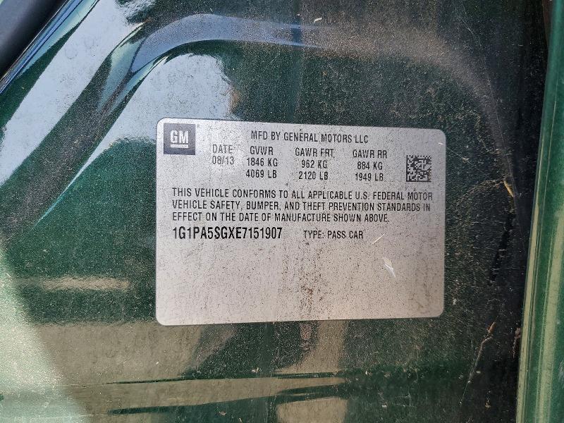 1G1PA5SGXE7151907 2014 CHEVROLET CRUZE photo no. 12
