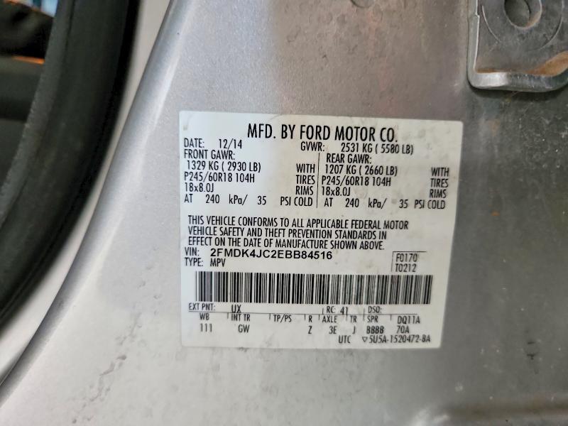 2014 FORD EDGE SEL — Фото 12 из 12
