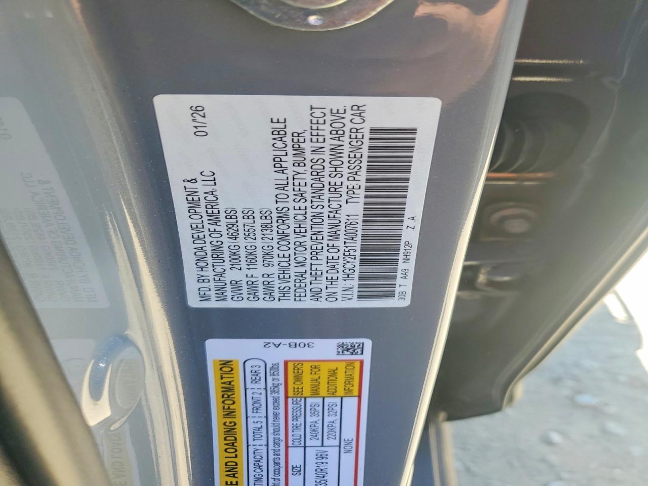 2026 HONDA ACCORD HYBRID SPORT — Фото 12 из 12
