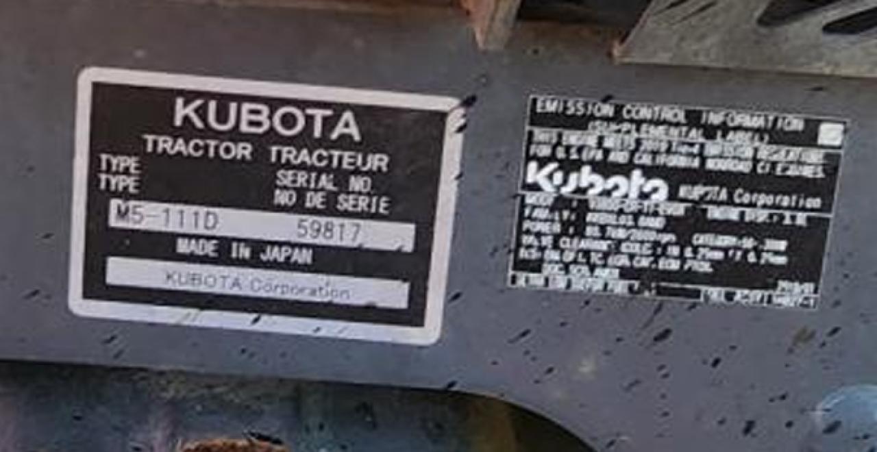 2019 KUBOTA M5-111D - MFWD TRACTOR — Фото 9 из 10