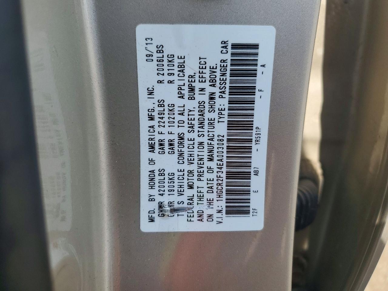 2014 HONDA ACCORD LX — Фото 13 из 13