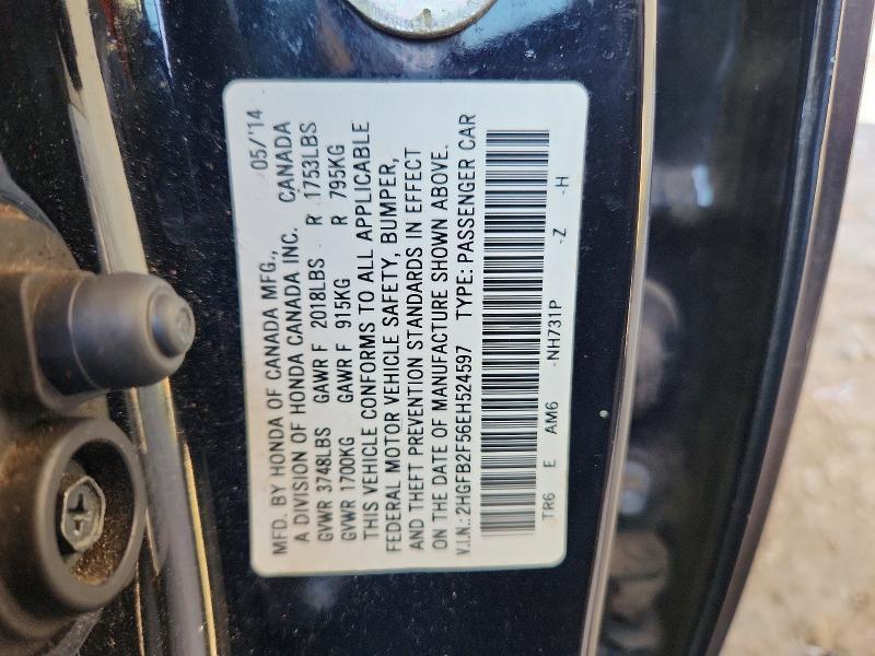 2014 HONDA CIVIC LX — Фото 12 из 12