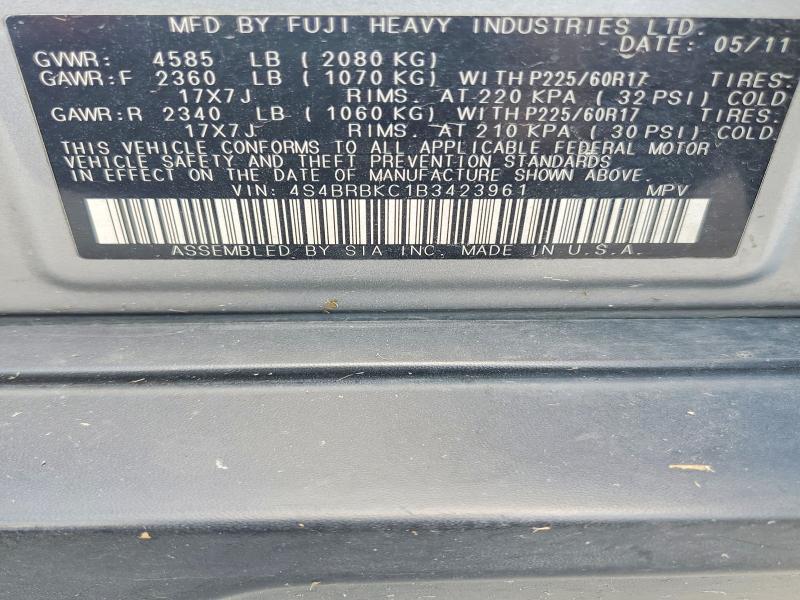 2011 SUBARU OUTBACK 2.5I LIMITED — Фото 13 из 13